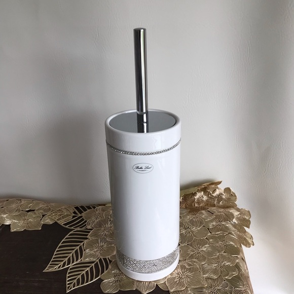 Bella Lux Bath Bella Lux Rhinestone Glitzy Toilet Brush Holder